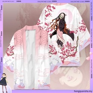 New Anime Demon Slayer Kimono Zenitsu Tanjirou Cosplay Haori Cardigan Casual Tops