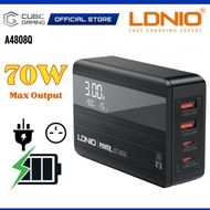 LDNIO A4808Q ( 70W )/ A4809C ( 100W )  LED DISPLAY DESKTOP CHARGER PD SUPER FAST CHARGING DESKTOP AD