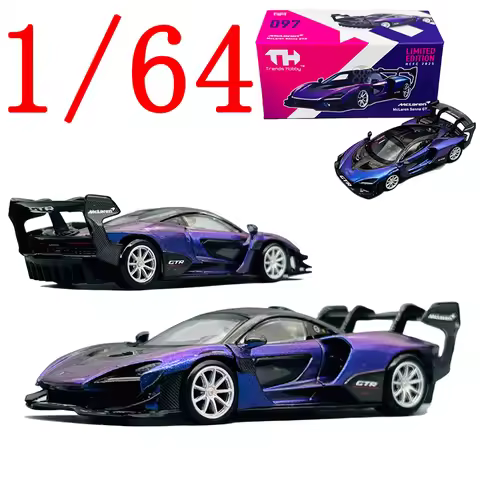 TH Diecast 1/64 Scale McLaren Alloy Model Cars McLaren Senna GTR 2025# HEC Purple Play Vehicles Toys