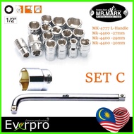 Socket Wrench Set C Mr Mark 1/2 "27mm, 29mm,30mm, L handle