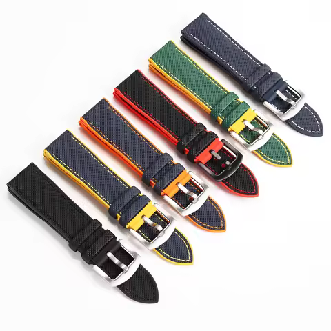 20mm 21mm 22mm 23mm 24mm Carbon Fiber Checkered FMK Strap for Seiko, Omega, Longines, IWC and Casio 