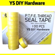 JTC PTFE Seal Tape 12mm x 0.075mm Water Pipe White P.T.F.E. Seal Tape 水喉白胶布