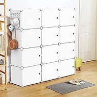 VTRIN Portable Shoe Rack Organizer 48 Pair Tower 4 Tiers for Entryway Shelf Storage Stand for Heels Boots Slippers Cabinet Narrow Standing Stackable Space Saver White