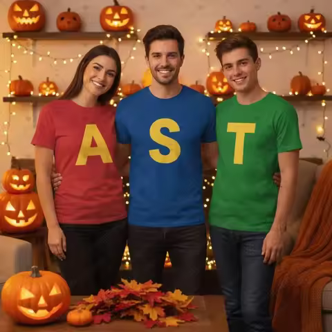 2025 Autumn Alvin And The Chipmunks Halloween O-Neck Short Sleeve T Shirt For Men Daily Men Family T