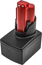 Replacement Battery Compatible with Mil wau kee M12 DE-0C, M12 DE-201C, M12 GG, M12 GG-0, M12 GG-401