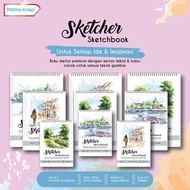 New Sketcher Sketchbook 100 gsm Thick Spiral A4/ A5/ A6, 60 pages