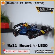 Wall Mount For Lego Technic RedBull F1 RB20 (42206) (2 In 1)