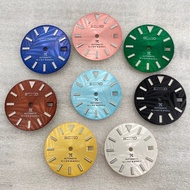 NH35 Dial 007/009 Modified Dial 28.5mm Nail Leaf Green Luminous Suitable for NH35 Movement