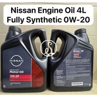 (100% ORIGINAL) NISSAN Fully Synthetic 0W20 0W-20 Engine Oil 4L SP/GF-6 KLAPF400204M 15208-65F0A 152