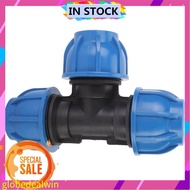 Globedealwin PE Plastic Water Pipe Fitting 32mm Tee Connector For Connection Hot