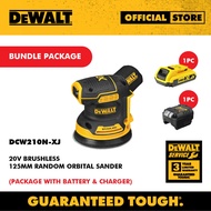Combo package - DEWALT DCW210N-XJ BL 125mm Random Orbital 20V (Bare Unit) + DCB183-B1 + DCB1102 (Pen