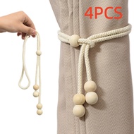 4pcs Bead Curtain Tiebacks For Indoor Outdoor Window Curtain Organizing