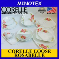 Corelle Loose Rosabelle (Divided Plate/Dessert Bowl/Soup Plate/Serving Bowl) Pinggan Mangkuk Corelle/ Gelas Corelle
