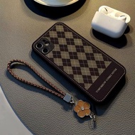 Mobile phone shell [2645 People Praise] Black Gray Checkerboard Apple iPhone15promax phone Case iPho