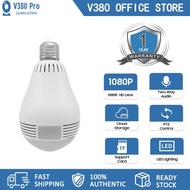 CCTV Camera Bulb V380 360 Degree Panoramic Fish Eye Spy Hidden Security IP Wireless CCTV