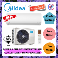 SAVE 4.0 - MIDEA 1.0HP R32 INVERTER AIR CONDITIONER MSXS-10CRDN8 - MIDEA MALAYSIA WARRANTY