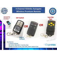 4CH 433/330Mhz Remote Control - Autogate Door Wireless Premium Remote Control DIP Switch Code Auto Gate Controller (Ba
