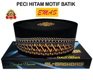 Songkok Hitam Dewasa dan Anak Motif Sablon Emas Peci Hitam Motif Anak Dewasa Peci Songkok Hitam Dewa