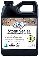 Rain Guard Water Sealers - Stone Sealer - Penetrating Water Repellent Protection For All Porous Stone Surfaces - Water-Based Silane/Siloxane Sealant - Clear Natural Finish - Concentrate Makes 5 Gal