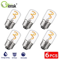 Retro lampu led T28 Edison Led Light Bulbs 220V E27 1.5W Dimmable Clear Glass Spiral lamps Suitable for table lamps, indoor lighting