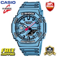 G Shock GA2100 ต้นฉบับ สำหรับผู้ชายและผู้หญิง นาฬิกาสปอร์ต กันน้ำ 200M กันกระแทกและกันน้ำ เวลาโลก ไฟ