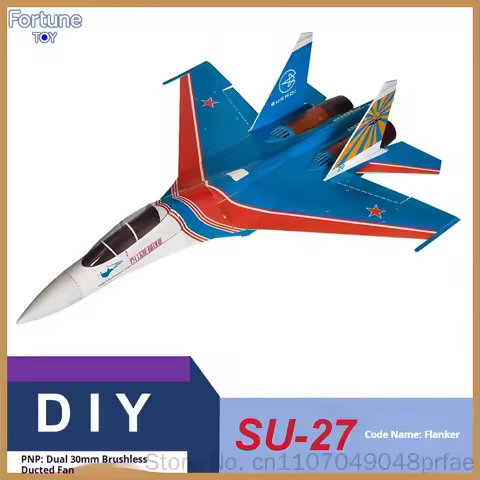 Su 27 Rc Airplane Dual 30 Ducted Fan Assembly Fixed Wing Scale Model Desk Decoration For Adult Hobby
