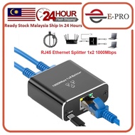 RJ45 Ethernet Splitter 1 to 2 High Speed 1000Mbps Gigabit Ethernet Splitter, LAN Splitter with USB P