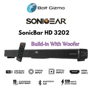 SonicGear SonicBar HD 3202 TV PC Bluetooth 5.0 SoundBar 2.1 Channel Speaker