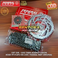 [ VIXION ] GEAR COMPLETE GEAR/ PLUS 428 CHAIN SIZE 14T/42T PART CODE FP-F54P2-VIX-220C FEDERAL PART 