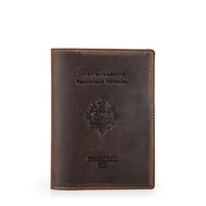 Hiram หนังแท้ลายนูนซองใส่หนังสือเดินทางปกหนังสือเดินทางอุปกรณ์เสริม RFID กระเป๋าใส่พาสปอร์ตกระเป๋าเก