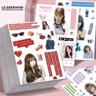 8-95pcs HOT CRAZY Album KPOP Photo Stickers SAKURA KIM CHAEWON HUH YUNJIN KAZUHA HONG EUNCHAE Waterp