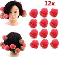 {CIUYA} 12pcs/set Foam Strawberry Balls Soft Sponge Hair Curlers Rollers Bun Round Tool Styling Tools   Accessories Crimping Irons