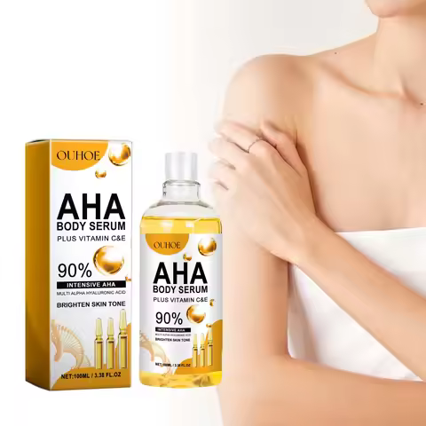 AHA Body Serum Moisturizing Brightening Spots Eraser Corrector Shrink Pore Repair Lighten Body Face 
