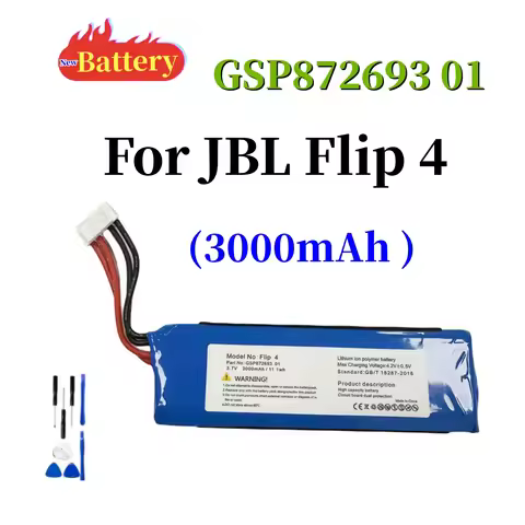 3000mAh Replacement Battery Original GSP872693 01 For JBL Flip 4 Flip 4 Special Edition Batteries