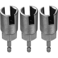 HARFINGTON 3pcs H18 Wing Nut Driver 18mm Metric 6-Point Socket 1/4" Hex Shank Power Deep Slot Wing N