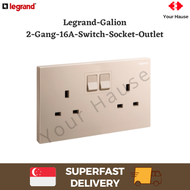 LEGRAND GALION 282433 2 GANG DOUBLE POWER SOCKET OUTLET 2G 13A SSO Rose Gold