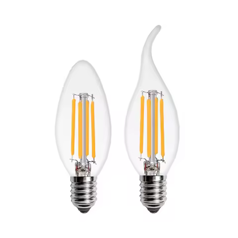 E14 Filament LED Light Bulbs 220V 240V 2W 4W 6W C35 C35L Edison LED Lamp Retro Candle Light Vintage 