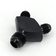 Universal AN6 AN8 AN10 AN12 Aluminum Y Block Adapter Fittings Adaptor Black Y Type Oil Pipe Joint