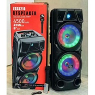 Ready Stock ZQS-8210 BTS Wireless Bluetooth Portable Speaker / Super Bass / Wireless Microphone / LE