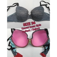 DEFECT/REJECT BRA SIZE 36 BCD DD MIX BRAND BRANDED EXPORT REMAINS.