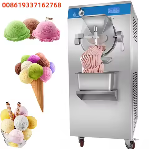 Cylinder Professional Ice Cream Hard Ice Cream Maker Gelato Making Machine Gelato Hard Ice Cream Mak