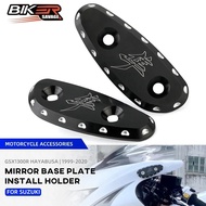 Motorcycle Left Right Rear Mirror Base Plate Moto Parts For SUZUKI HAYABUSA GSX1300R GSX 1300R Acces