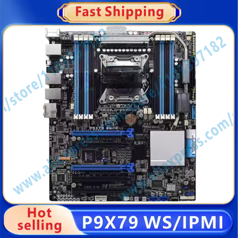 P9X79 WS/IPMI X79 Motherboard LGA 2011 DDR3 64GB USB 3.0 6×PCI-E X16 SATA3