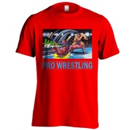 MERAH Bigszie 3D PRO WRESTLING Red JUMBO 6XL T-Shirt