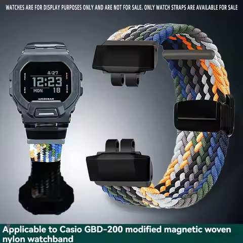 gbd-200 Weaving Nylon Wristband For Casio G-SHOCK Small Square GBD-200 GBD200 Canvas Watch Strap Men