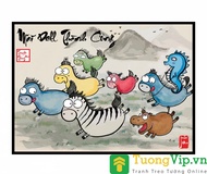 Tranh Laminate Tráng Gương - Tranh Treo Tường Trang Trí Phòng "MÃI DELL THÀNH CÔNG" - Tranh Vô Tri -