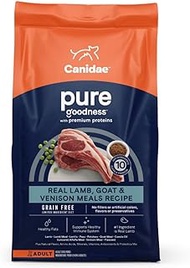 Canidae Pure Limited Ingredient Premium Adult Dry Dog Food, Real Lamb, Goat &amp; Venison Meals Recipe, 12 lbs, Grain Free