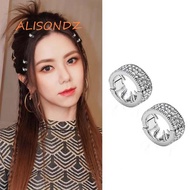 ALISONDZ 2/4/6pcs/set Hair Braid Tubes, Y2K Hollow Out Silver Round Hairclasp, Hair Accessories Hair