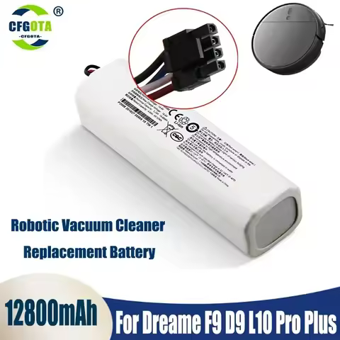 Original 14.4V 5200-12800mAh Robotic Vacuum Cleaner Replacement Battery For Dreame F9 D9 L10 Pro Plu