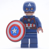 Ploybrick |instock| Captain America Dark Blue Suit From 76314 | Authentic 1 Marvel